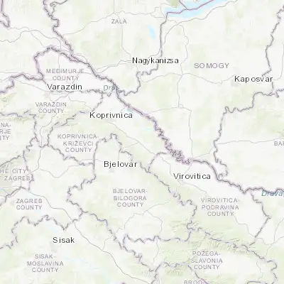 Map showing location of Đurđevac (46.041110, 17.069720)