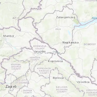 Map showing location of Goričan (46.384170, 16.680830)