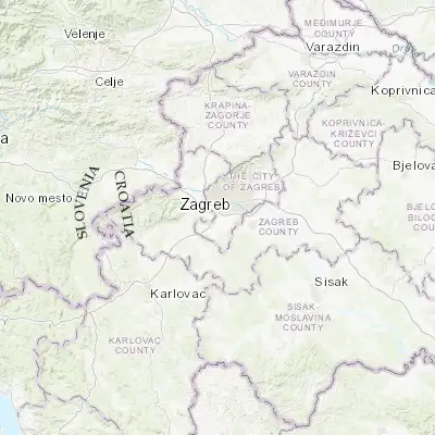 Map showing location of Hrvatski Leskovac (45.743270, 15.889750)