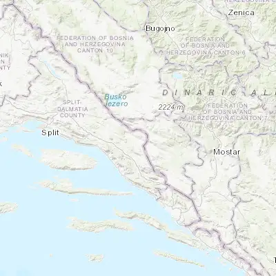 Map showing location of Imotski (43.446670, 17.216670)