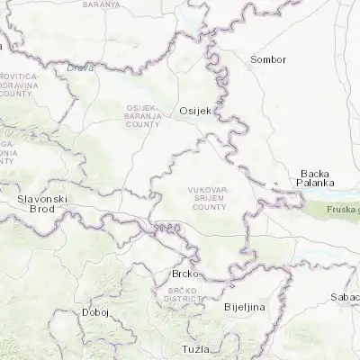 Map showing location of Ivankovo (45.288610, 18.683890)