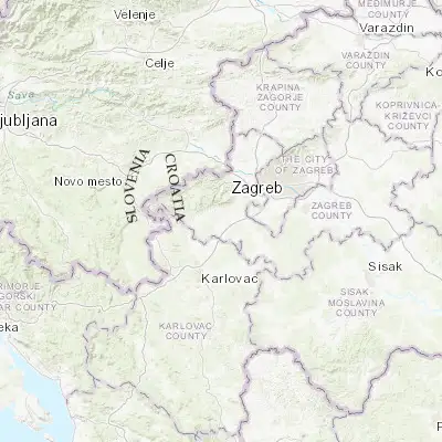 Map showing location of Jastrebarsko (45.668330, 15.648610)