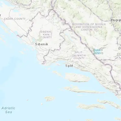 Map showing location of Kaštel Stari (43.550000, 16.350000)
