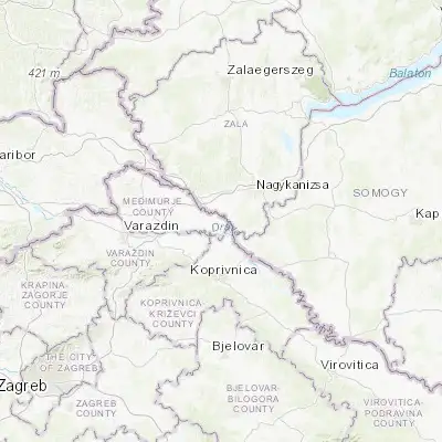 Map showing location of Kotoriba (46.355000, 16.818060)