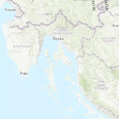 Map showing location of Krk (45.027440, 14.575420)
