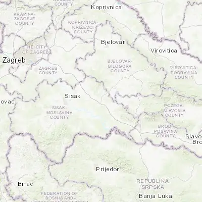 Map showing location of Kutina (45.475000, 16.781940)