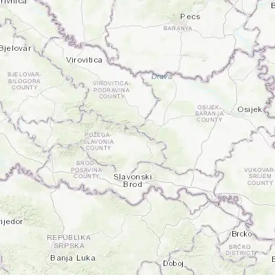 Map showing location of Kutjevo (45.426110, 17.882500)