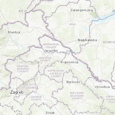 Map showing location of Ludbreg (46.251940, 16.614720)