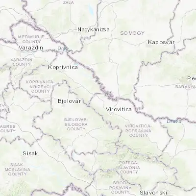 Map showing location of Pitomača (45.950560, 17.229440)