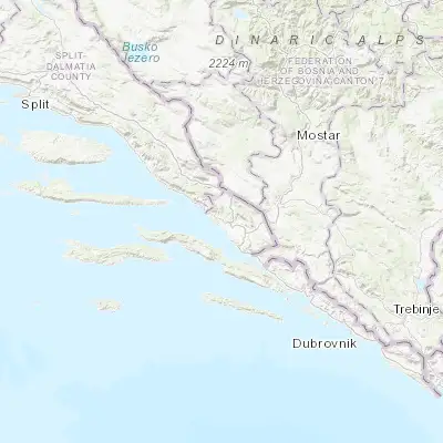 Map showing location of Ploče (43.056110, 17.432780)