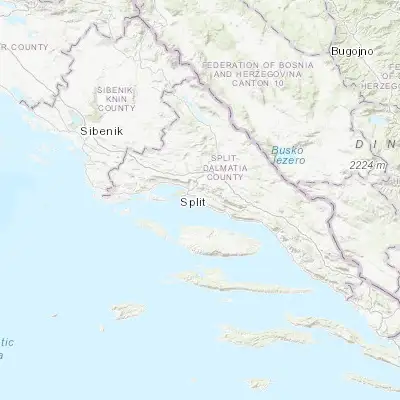 Map showing location of Podstrana (43.486680, 16.550130)