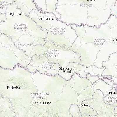 Map showing location of Požega (45.340280, 17.685280)