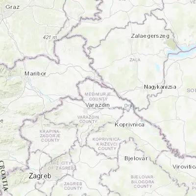 Map showing location of Pribislavec (46.392500, 16.482500)