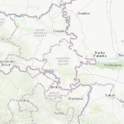 Map showing location of Privlaka (45.194720, 18.837500)