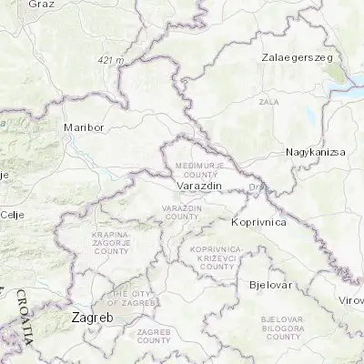 Map showing location of Pušćine (46.350620, 16.365280)