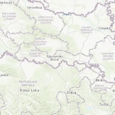 Map showing location of Sibinj (45.191670, 17.908060)