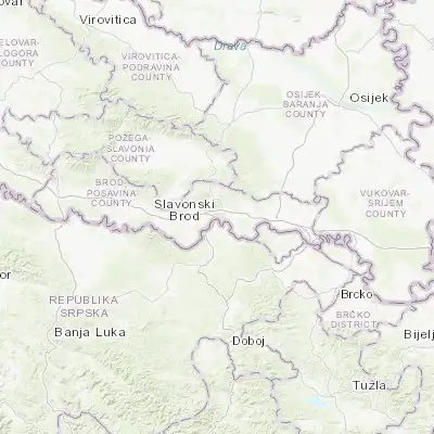 Map showing location of Slavonski Brod (45.160280, 18.015560)