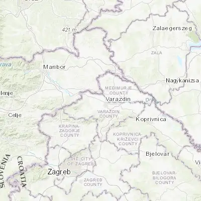 Map showing location of Sračinec (46.329440, 16.278890)