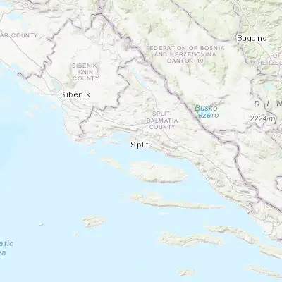 Map showing location of Stobreč (43.502500, 16.522220)