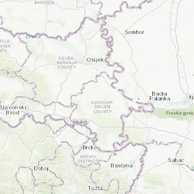 Map showing location of Vinkovci (45.288330, 18.804720)