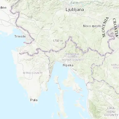Map showing location of Viškovo (45.375720, 14.384000)