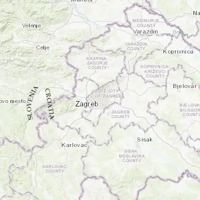 Map showing location of Zagreb (45.814440, 15.977980)