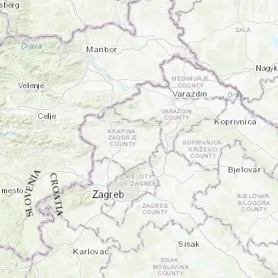 Map showing location of Zlatar (46.094170, 16.070830)