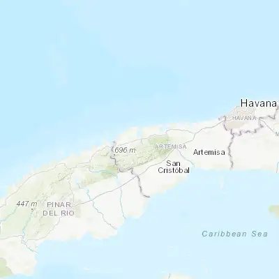 Map showing location of Bahía Honda (22.903320, -83.159940)