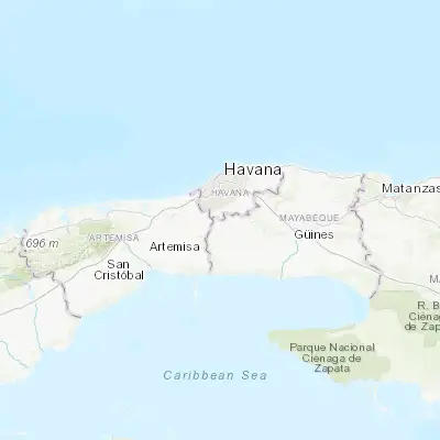Map showing location of Bejucal (22.928610, -82.388610)
