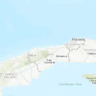 Map showing location of Cabañas (22.979440, -82.922140)