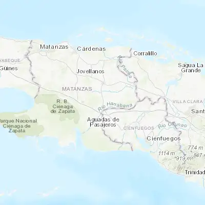 Map showing location of Calimete (22.534200, -80.911050)