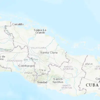 Map showing location of Camajuaní (22.483330, -79.750000)