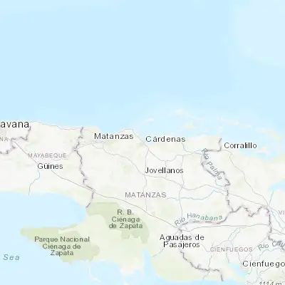 Map showing location of Cárdenas (23.036610, -81.205960)