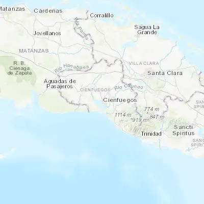 Map showing location of Cienfuegos (22.149570, -80.446620)
