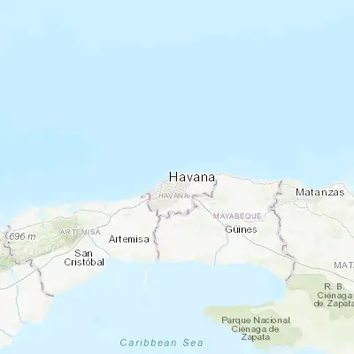 Map showing location of Ciudad Camilo Cienfuegos (23.160760, -82.327980)