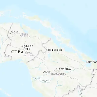 Map showing location of Esmeralda (21.851390, -78.117250)