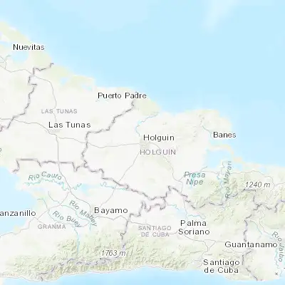 Map showing location of Holguín (20.887220, -76.263060)