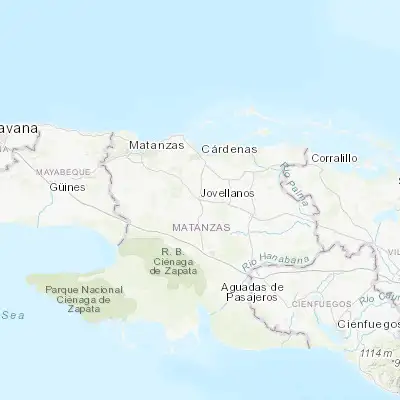 Map showing location of Jovellanos (22.803750, -81.191270)