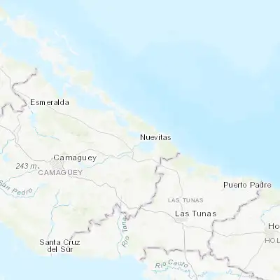 Map showing location of Nuevitas (21.545850, -77.265040)