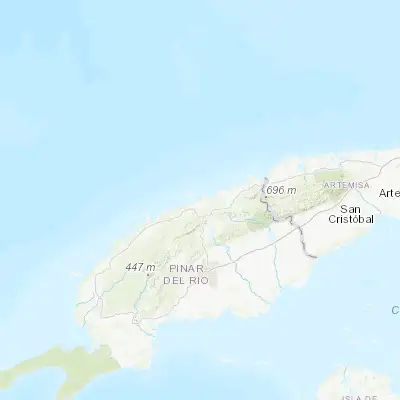 Map showing location of Puerto Esperanza (22.770410, -83.731380)