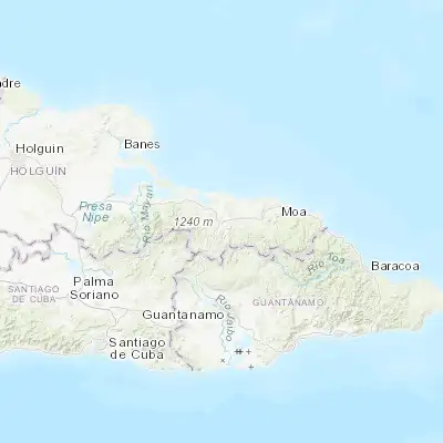 Map showing location of Sagua de Tánamo (20.582690, -75.241160)
