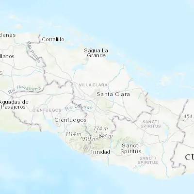 Map showing location of Santa Clara (22.406940, -79.964720)