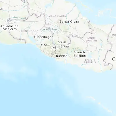 Map showing location of Trinidad (21.802240, -79.984670)