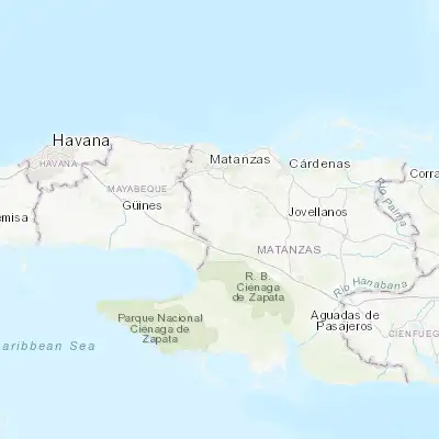 Map showing location of Unión de Reyes (22.795050, -81.536170)