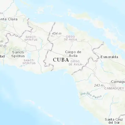 Map showing location of Venezuela (21.737480, -78.793360)