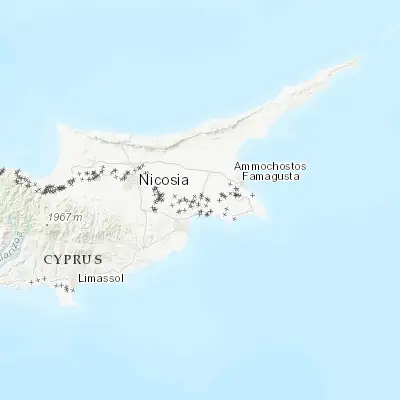 Map showing location of Pérgamos (35.041670, 33.708330)