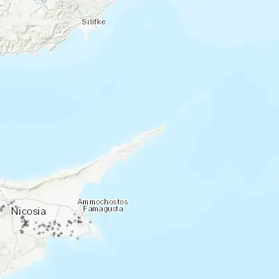 Map showing location of Rizokárpaso (35.597190, 34.379160)