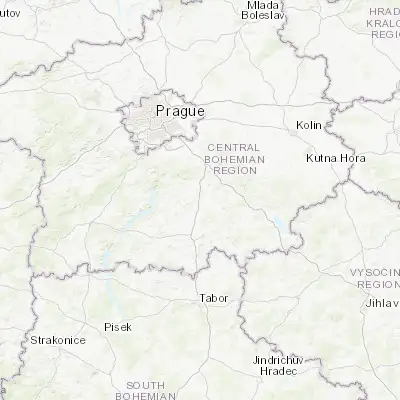 Map showing location of Benešov (49.781620, 14.686970)