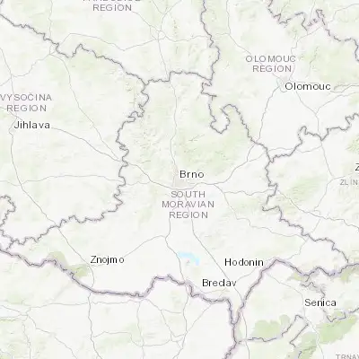 Map showing location of Brno (49.195220, 16.607960)