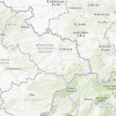 Map showing location of Brušperk (49.700100, 18.222100)